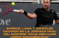 Barrios, Lama y González ganaron en la jornada final del Masters 