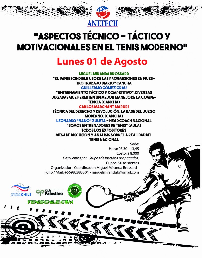 Capacitaciones, Charlas y actividades varias para el tenis chileno