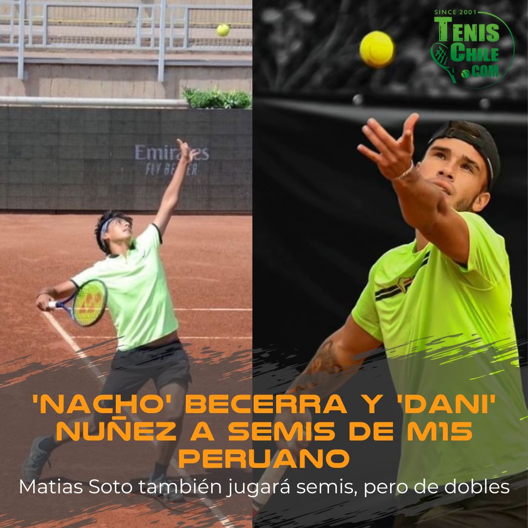 'Nacho' Becerra y 'Dani' Nuñez a semis de M15 peruano