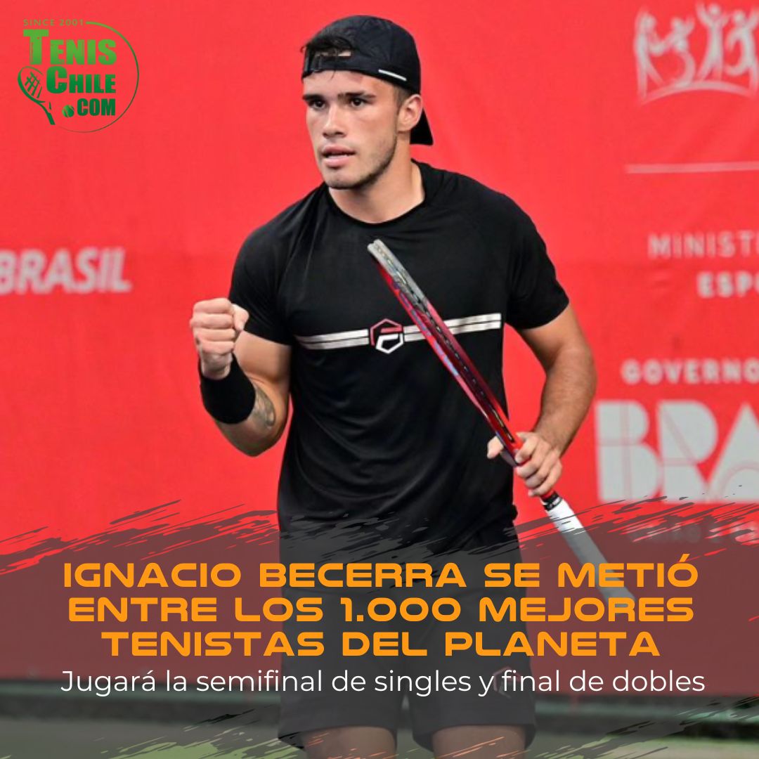 Ignacio Becerra se metió entre los 1.000 mejores tenistas del planeta
