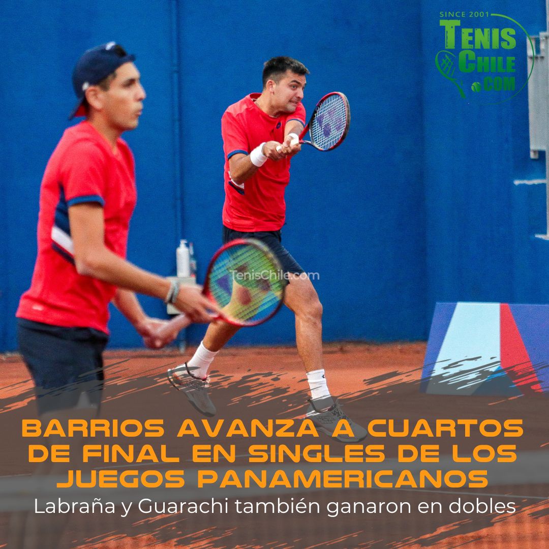 Barrios avanza a cuartos de final en singles de los Juegos Panamericanos