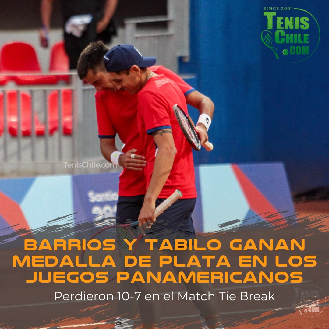 Tabilo y Barrios ganan medalla de plata en Santiago 2023
